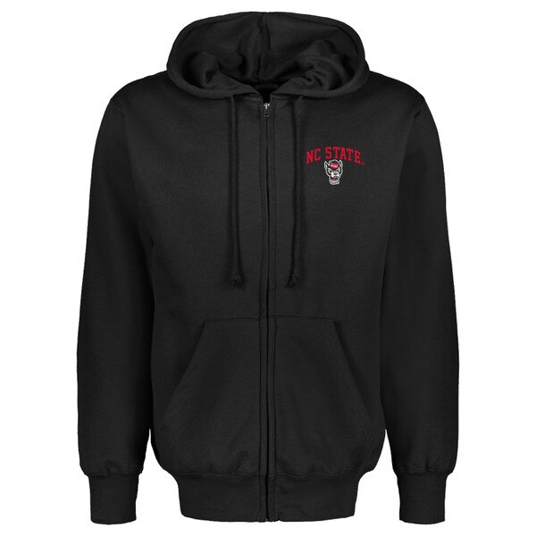 Black Full Zip Hoodie - NC State /